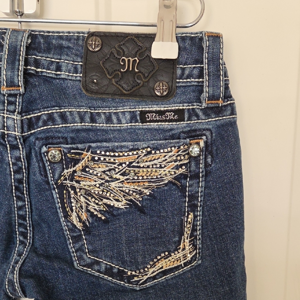 Miss Me Dark Blue Denim Shorts - Picture 8 of 12